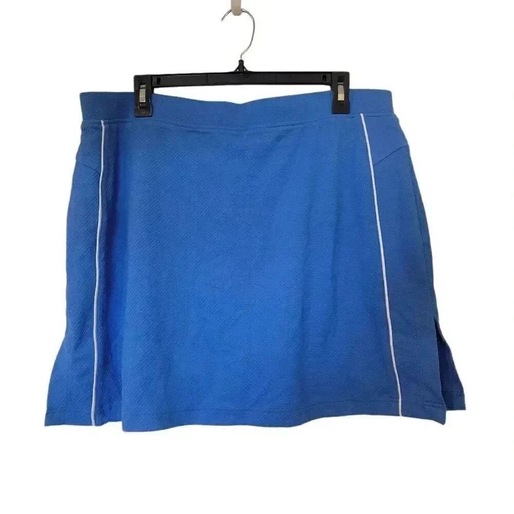 Tehama Women's Blue & White Nylon/Spandex Pro Golf Tennis Golf Athletic Skirt Sk